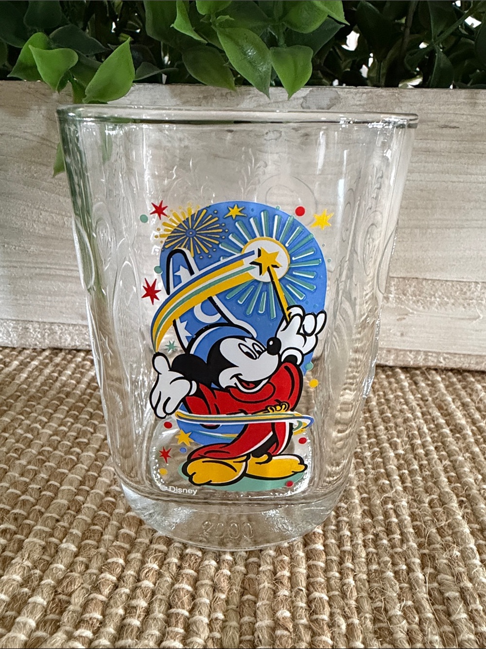 2000 Celebration Disney Epcot Mickey Glass